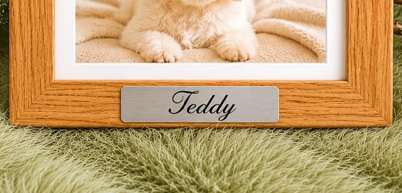 Engraved Name Plaque for Pet Ashes