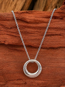 Silver eternity memorial pendant