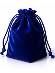 Blue Velvet Bag for Ashes
